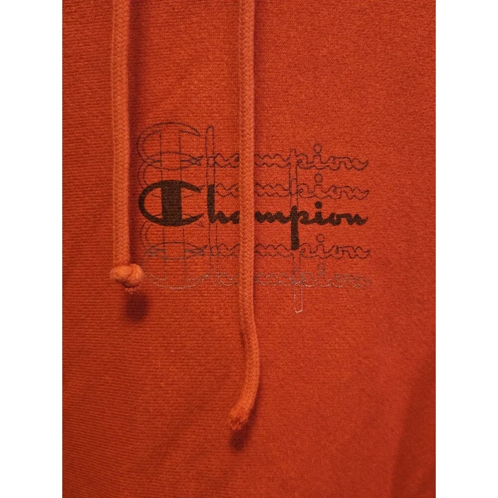 Vintage Y2K Champion Reverse Weave Hoodie XL Red Embroidered Logo Made Honduras